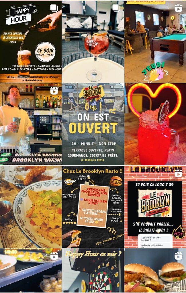 plats / cocktails / ambiance / événements / équipe